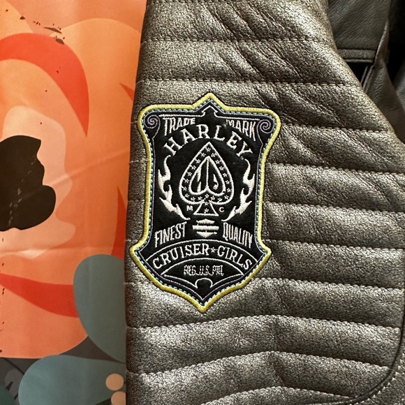 NWOT Harley Davidson woman’s leather motorcycle jacket, rare coat in size 3W - Picture 4 of 13